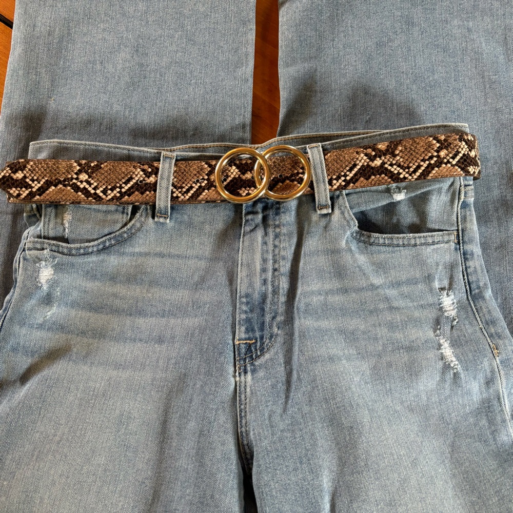 Faux Python Snakeskin Belt NWT - Picture 6 of 7